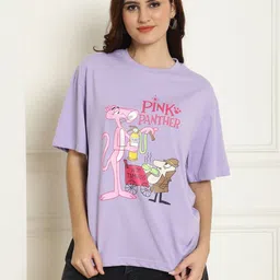 Dreambe Women Typography Printed Fusion Applique T-shirt-image-67