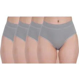 ORLIZEA Pack of 4 Women High-Rise Cotton Blend Hipster Briefs image 1