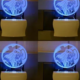 1ST TIME White & Transparent 4-Pcs 3D Illusion LED Plug Night Lamps-picture-29