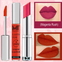 MI FASHION Set of Liquid Lipstick 3.5ml - 04 & Creamy Matte Lipstick 3.5g - 05-image-43