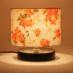 new era Drum Designer Multicolour Cotton Shade Table Lamp With Black Base image 3