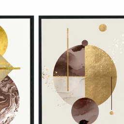 art street Golden Brown Canvas Framed Art Print Set of 2 image 5