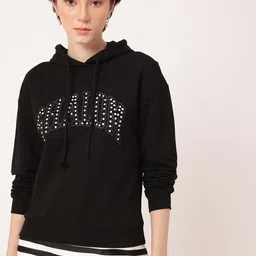 DressBerry Street Swag Studded Hooded Cotton Terry Relaxed Fit Sweatshirt-image-41