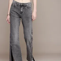 The Roadster Life Co. Women Slim Flared High-Rise Heavy Fade Stretchable Jeans-picture-36