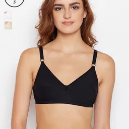 Bodycare Women Pack of 3 Black, Beige & White Everyday Bra E6578BSW-image-7