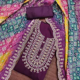 MANVAA Embellished Unstitched Dress Material-picture-18