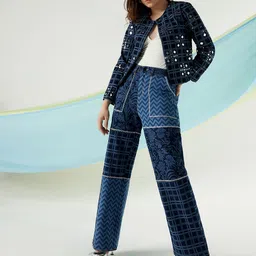 Lee Women Longline Tailored Jacket with Embroidered-image-50