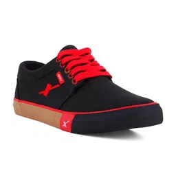 Sparx Men Black & Red Canvas Sneakers-image-47
