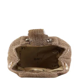 Lavie Brown Jute Potli image 5