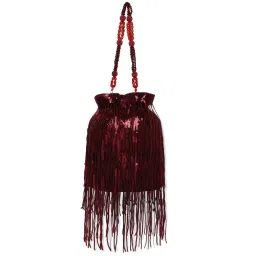 Lavie Red Sequin Potli image 5