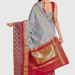 Mimosa Grey Embroidered Sarees With Blouse image 2