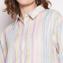 MADAME Multicolor Striped Shirt image 5