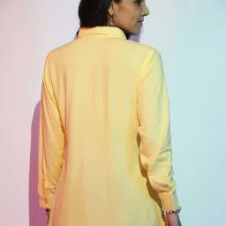 Libas Yellow Plain Shirt image 2