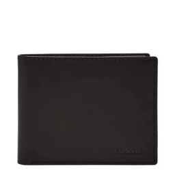 Fossil Derrick Black Leather Bi-Fold Wallet for Men-picture-11