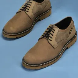 Woodland Men's Brown Derby Shoes-image-14