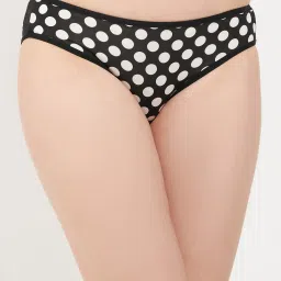 Clovia Black Printed Bikini Panty image 1