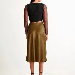 Cover Story Black Printed Crop Top image 2