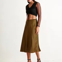 Cover Story Black Printed Crop Top image 4