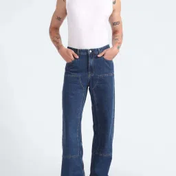Calvin Klein Jeans Blue Cotton Slim Straight Fit Jeans image 5