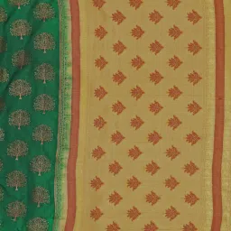 Mimosa Green Woven Sarees With Blouse image 5