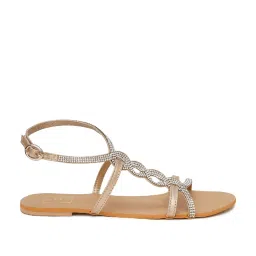 Hvnly by Shoetopia Women's Beige Back Strap Sandals image 2