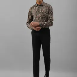 Allen Solly Brown Cotton Slim Fit Printed Shirt image 5