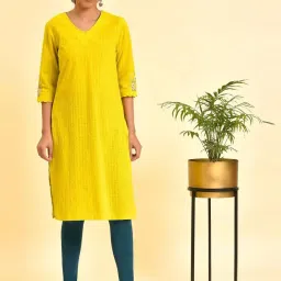 W Blue Plain Leggings image 5