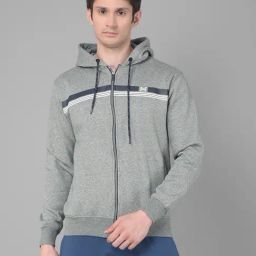 Force NXT Green Cotton Regular fit Solid Hooded Sweatshirt-picture-20