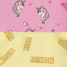 Pantaloons Junior Yellow & Pink Cotton Printed Capri (Pack of 2) image 5