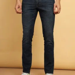 Wrangler Skanders Dark Blue Slim Fit Low Rise Jeans-image-67