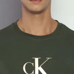 Calvin Klein Jeans Avalon Green Cotton Slim Fit Logo Printed T-Shirt image 5