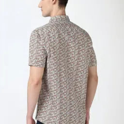 Peter England Multicolored Cotton Slim Fit Floral Print Shirt image 2