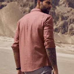 Andamen Rust Cotton Slim Fit Shirt image 2
