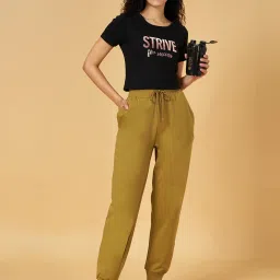 Ajile by Pantaloons Black Cotton Graphic Print Sports T-Shirt image 5