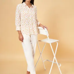Honey by Pantaloons Off-White Printed Shirt image 5