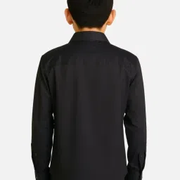 Cavio Boys Black Cotton Blend Solid Shirt image 2