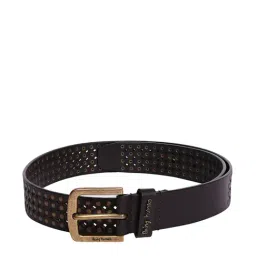 Being Human Brown Leather Waist Belt for Men-image-35