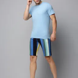 showoffff SHOWOFF Multicolor Regular Fit Striped Shorts image 5