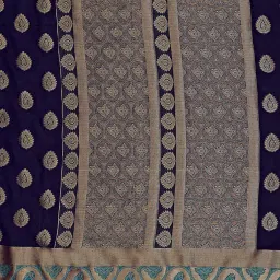 Mimosa Navy Woven Sarees With Blouse image 5