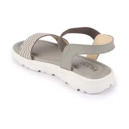 Fausto Women's Grey Ankle Strap Wedges image 5