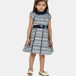 Peppermint Kids Navy & White Chequered Dress-picture-38