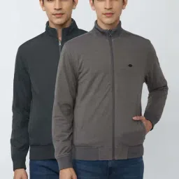 Peter England Casuals Grey Regular Fit Jacket-picture-22