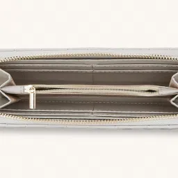 Forever Glam by Pantaloons Grey Textured Medium Zip Around Wallet for Women image 5