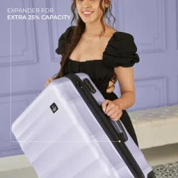 Nasher Miles Rome Hard-Sided Polycarbonate Check-InLavender 24 inch |65cm Trolley bag image 5