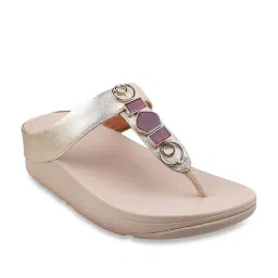 FitFlop Women's Silver Thong Wedges image 2