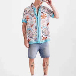 The Souled Store Off White Regular Fit TSS Originals: Indie Block Holiday Shirt image 5