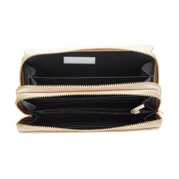 glo by globus Globus Women Gold Solid Vegan Leather Envelope Wallet image 5