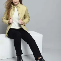 Monte Carlo Yellow Quilted Regular Fit Jacket image 5