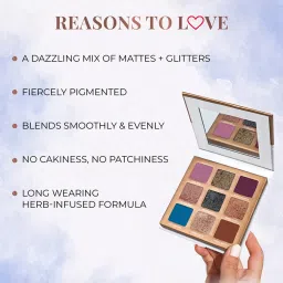 JUST HERBS Herb-Enriched 9 In 1 Eyeshadow Palette Moonlight - 9 gm image 4