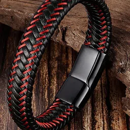 Thrillz Men Leather Wraparound Bracelet-picture-31